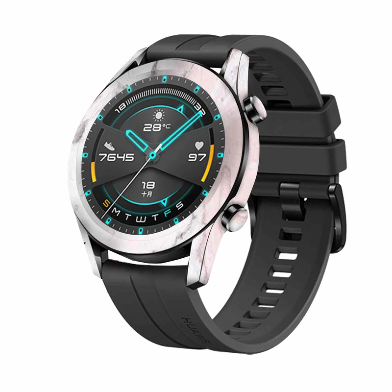 برچسب ماهوت طرح Blanco-Pink-Marble مناسب برای ساعت هوشمند هوآوی Watch GT2