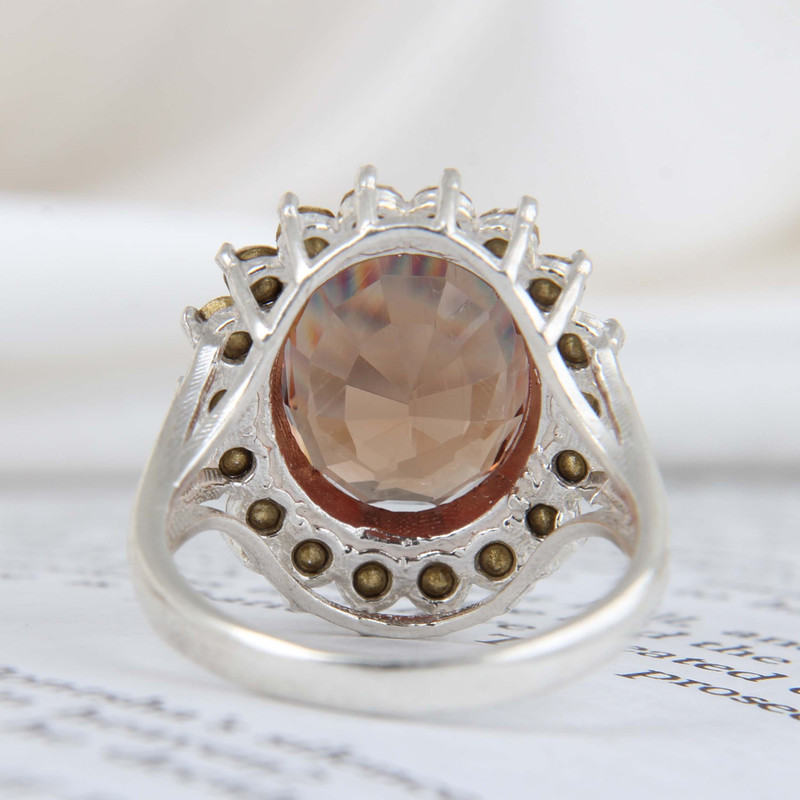 انگشتر نقره زنانه بازرگانی میلادی مدل سنگ الکساندریت کد AW_597