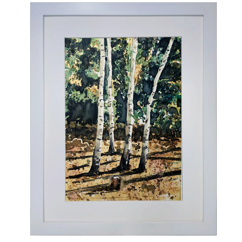 تابلو نقاشی آبرنگ به سبک امپرسیونیسم طرح پاییز کد 200