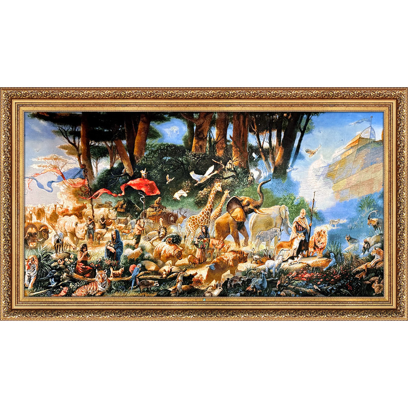 تابلو فرش دستباف فرش میرنظامی مدل کشتی کد 1628