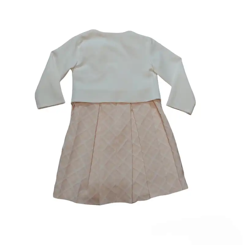 ست کت و سارافون دخترانه مدل  ASH575 رنگ کرم