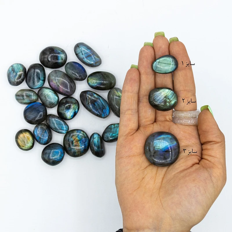 عکس شماره 3 : سنگ راف مانا جم مدل لابرادوریت ماداگاسکار تامبل شده