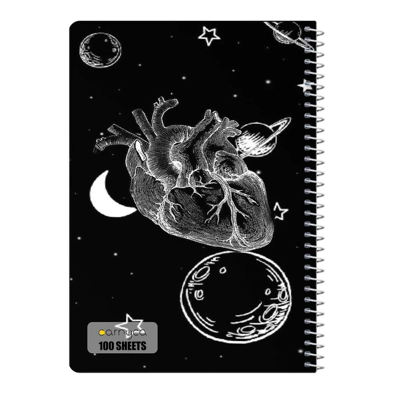 دفتر مشق 100 برگ سیمی کارنیکا طرح ماه Moon کد 44827