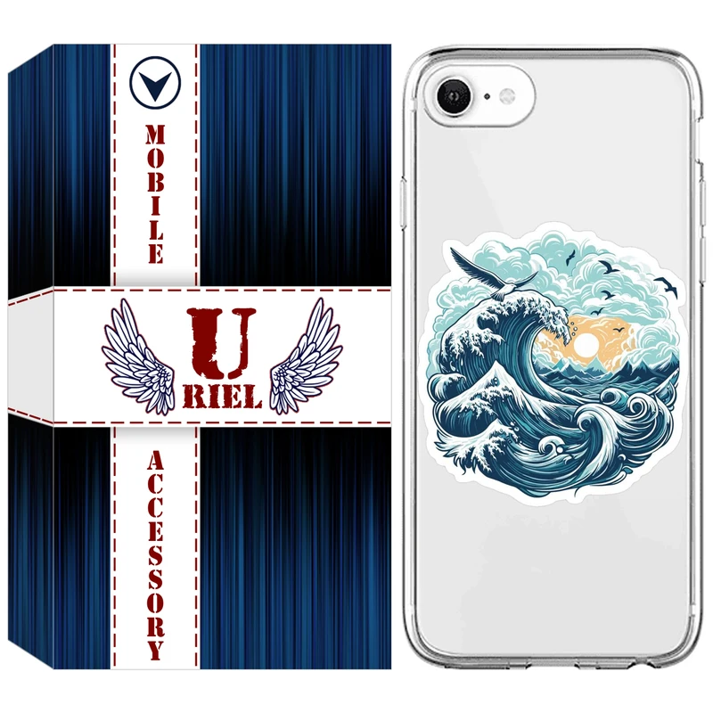 کاور یوریل مدل Clear کد 99 طرح موج دریا مناسب برای گوشی موبایل اپل iPhone 7 / 8 / SE 2020 / SE 2022
