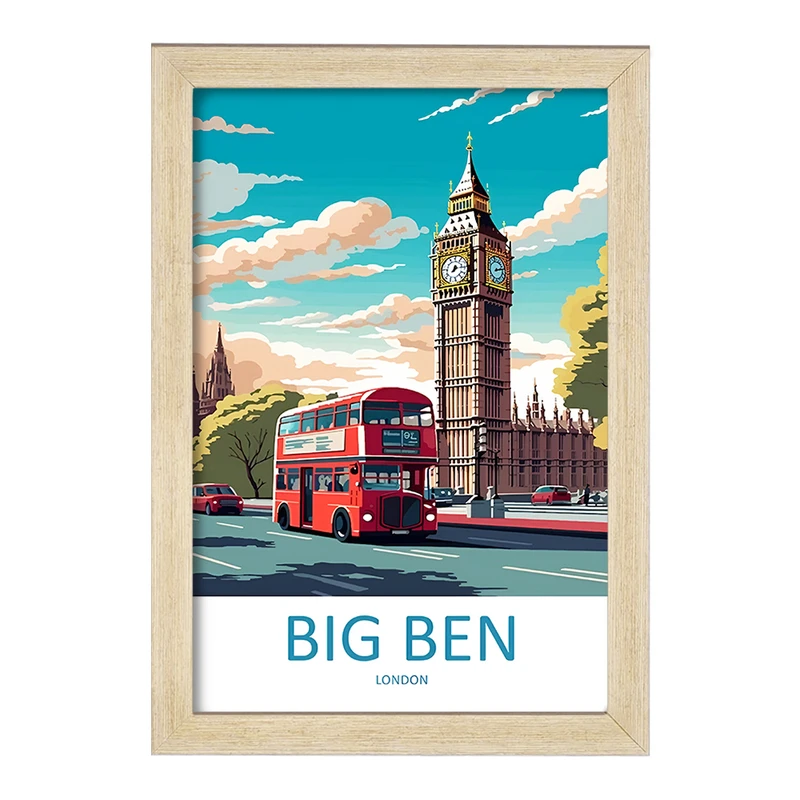 تابلو خندالو مدل بیگ بن (London) کد F6308