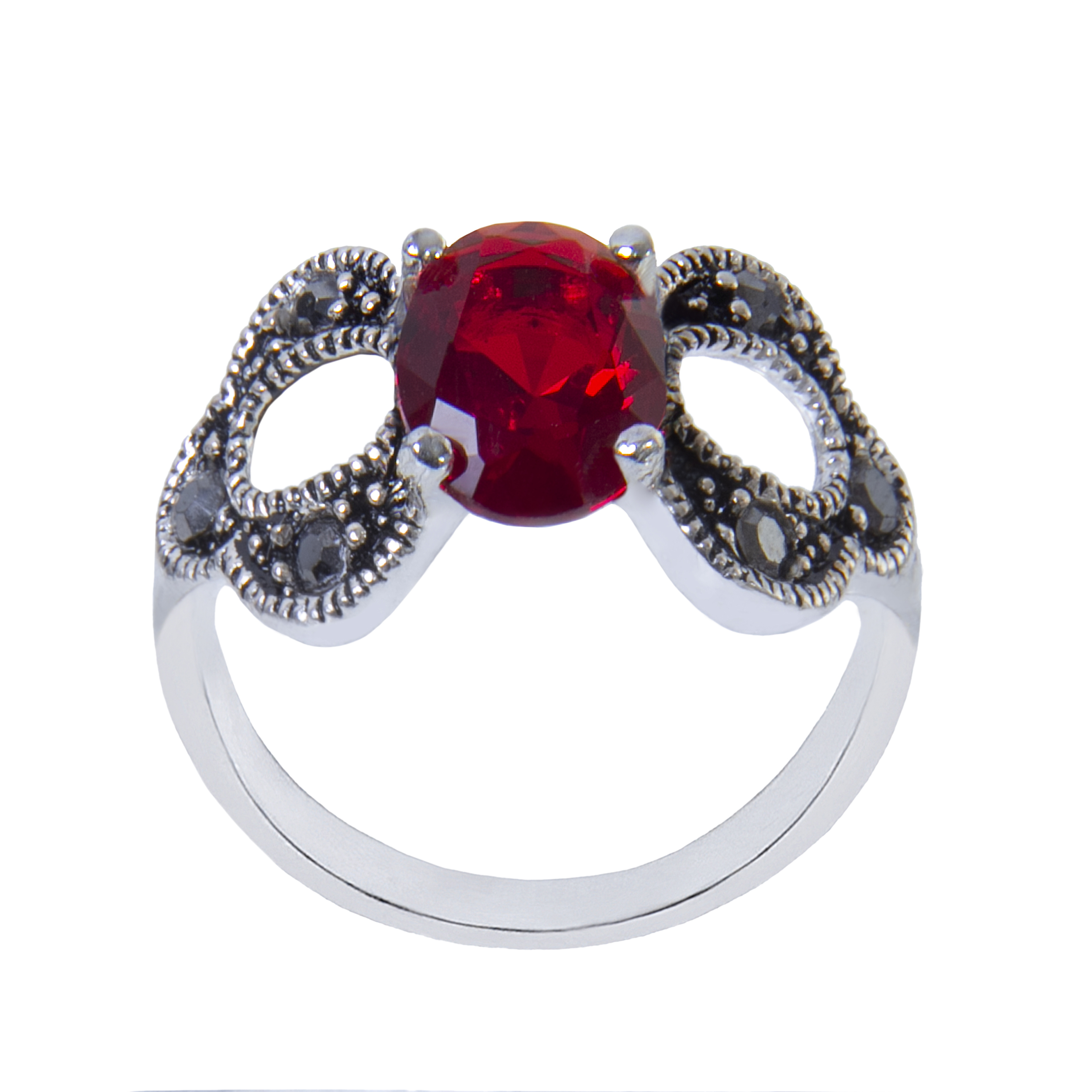 انگشتر نقره زنانه  بازرگانی میلادی مدل کوارتز کد AW_121