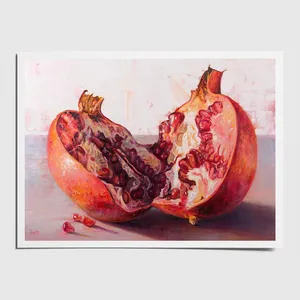 کارت پستال مدل شب یلدا طرح نقاشی انار بسته 20 عددی 