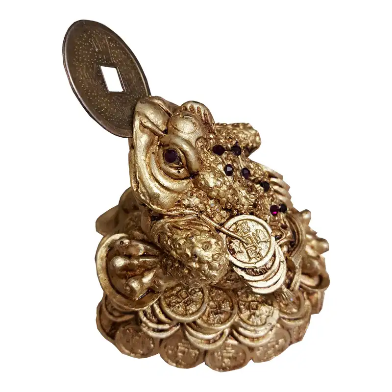 مجسمه مدل وزغ سه پا سکه