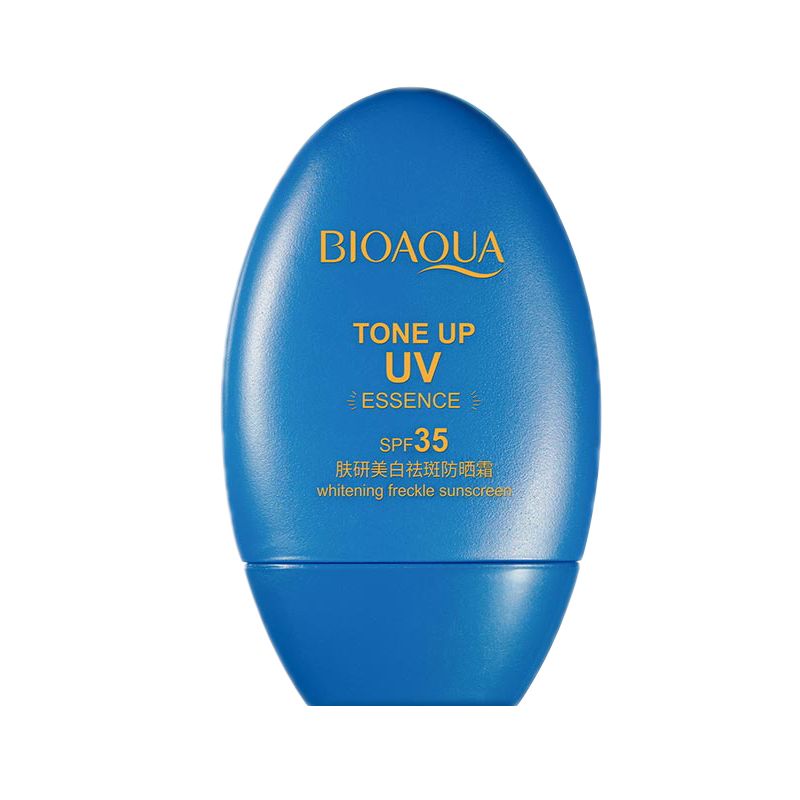 مراقبت پوست کرم ضد آفتاب بدون رنگ بایو آکوا SPF35 مدل Tone Up UV محافظ UVA ،UVB، ضد لک، روشنکننده، مناسب انواع پوست حجم 30 میلیلیتر