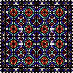  رومیزی مدل شیشه رنگی مربع