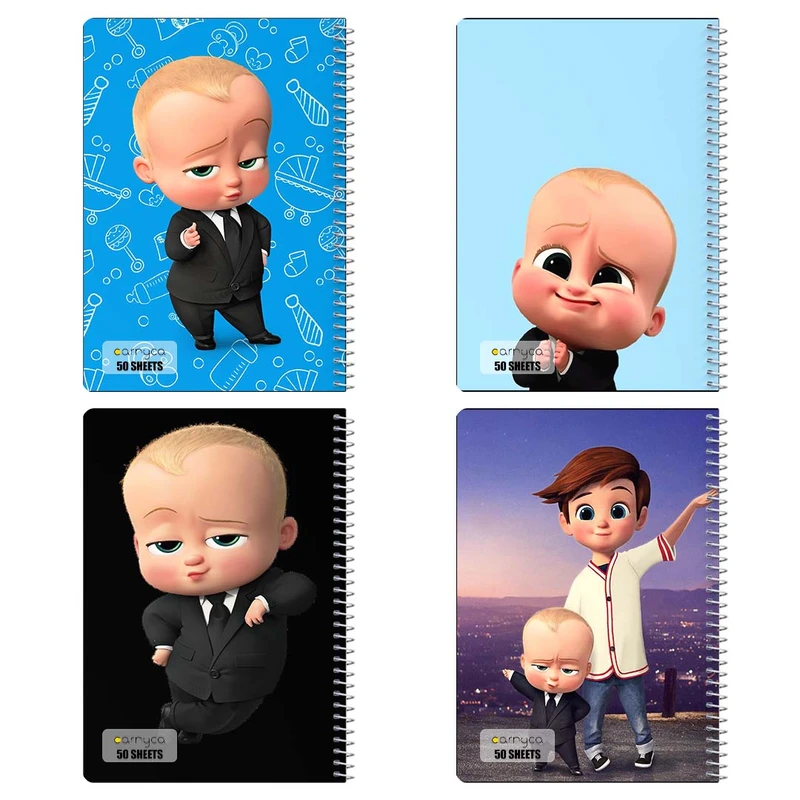 دفتر نقاشي 50 برگ کارنيکا طرح بچه رئیس The Boss Baby کد 82200 مجموعه 4 عددی