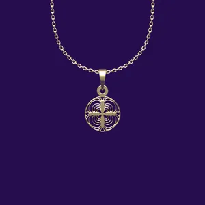 گردنبند طلا 18 عیار زنانه مدوپد مدل هندسی کد CC2-1-1052