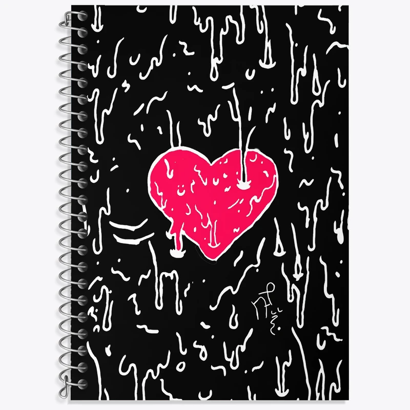 دفتر نت موسیقی 50 برگ خندالو طرح قلب کد N2619