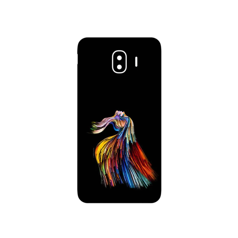 برچسب پوششی ماهوت مدل Rainbow Hair Digital Art مناسب برای گوشی موبایل سامسونگ Galaxy J4