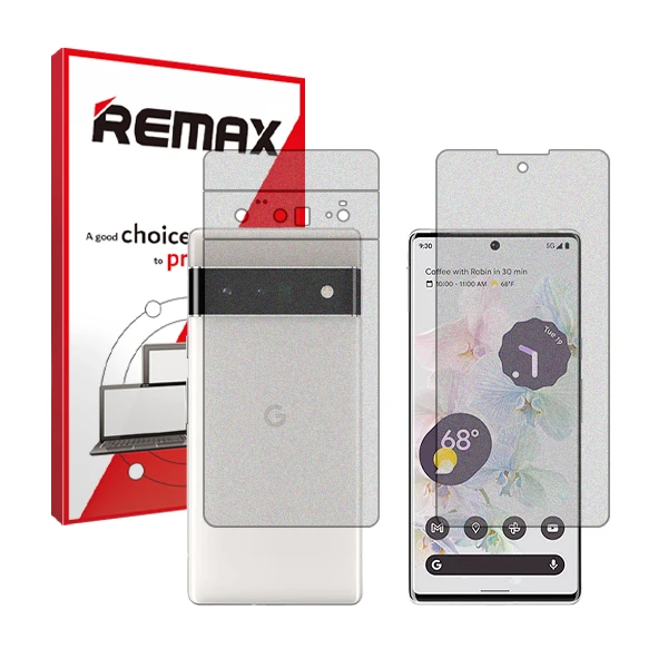 محافظ صفحه نمایش مات ریمکس مدل HyMTT مناسب برای گوشی موبایل گوگل Pixel 6 Pro به همراه محافظ پشت گوشی