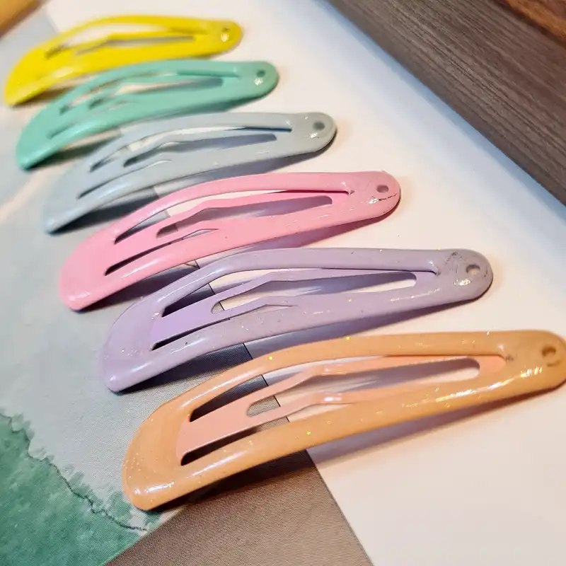 گیره مو زنانه مدل تق‌تقی اکلیل‌دار اشکی کد brg 807 بسته 6 عددی