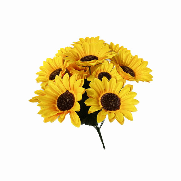 دسته گل مصنوعی مدل آفتاب گردان هفت گل نداف