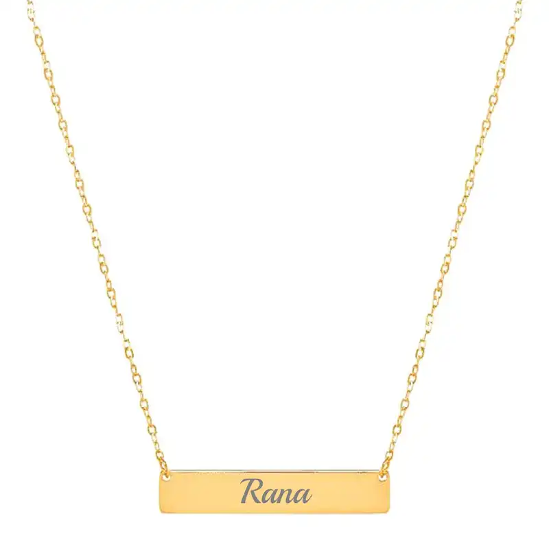 گردنبند طلا 18 عیار زنانه لیردا مدل اسم رعنا