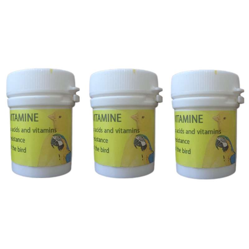 پودر مولتی ویتامین پرنده مدل TOTAL وزن 54 گرم مجموعه 3 عددی