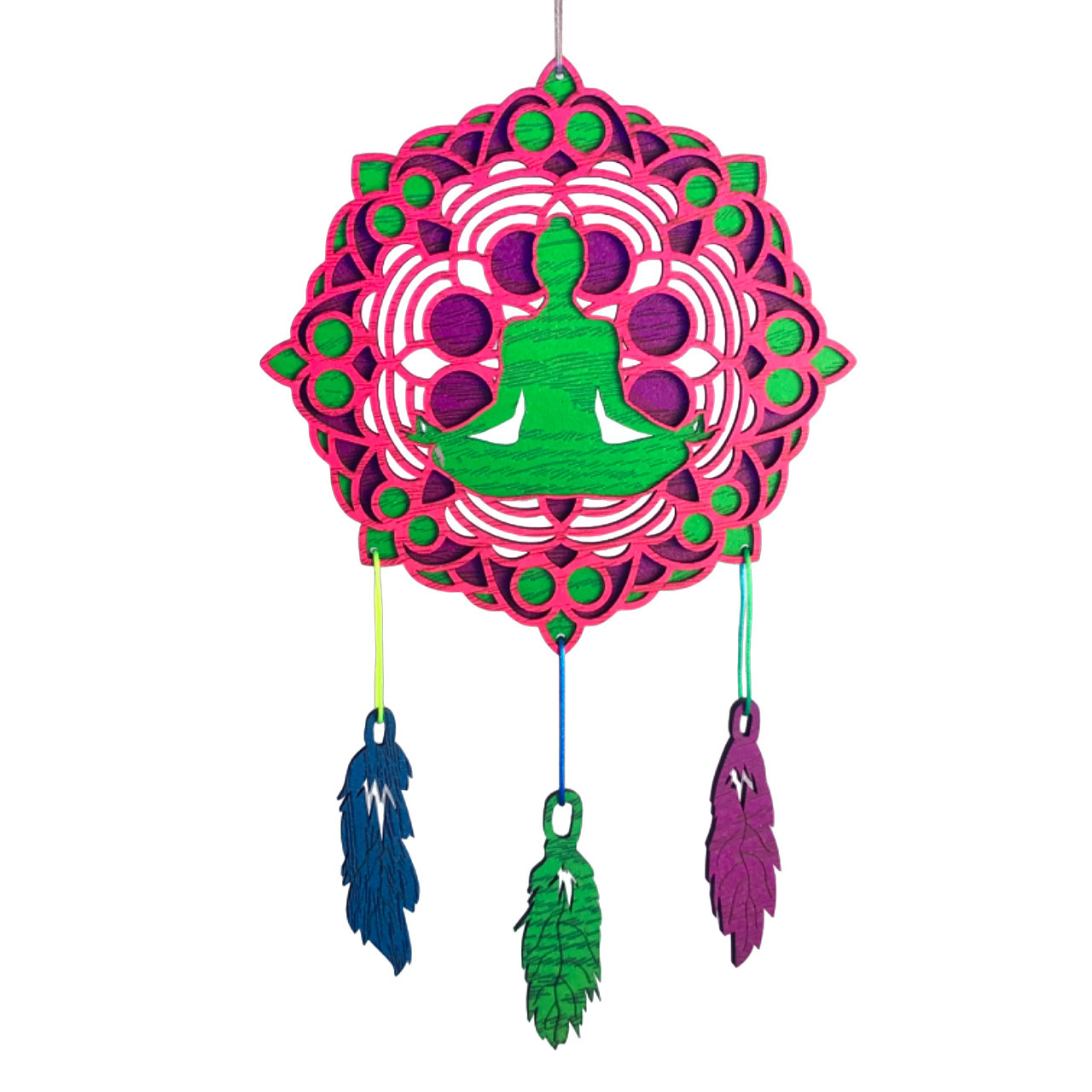 دیوارکوب زیروبم مدل سه بعدی بلک لایت طرح مدیتیشن