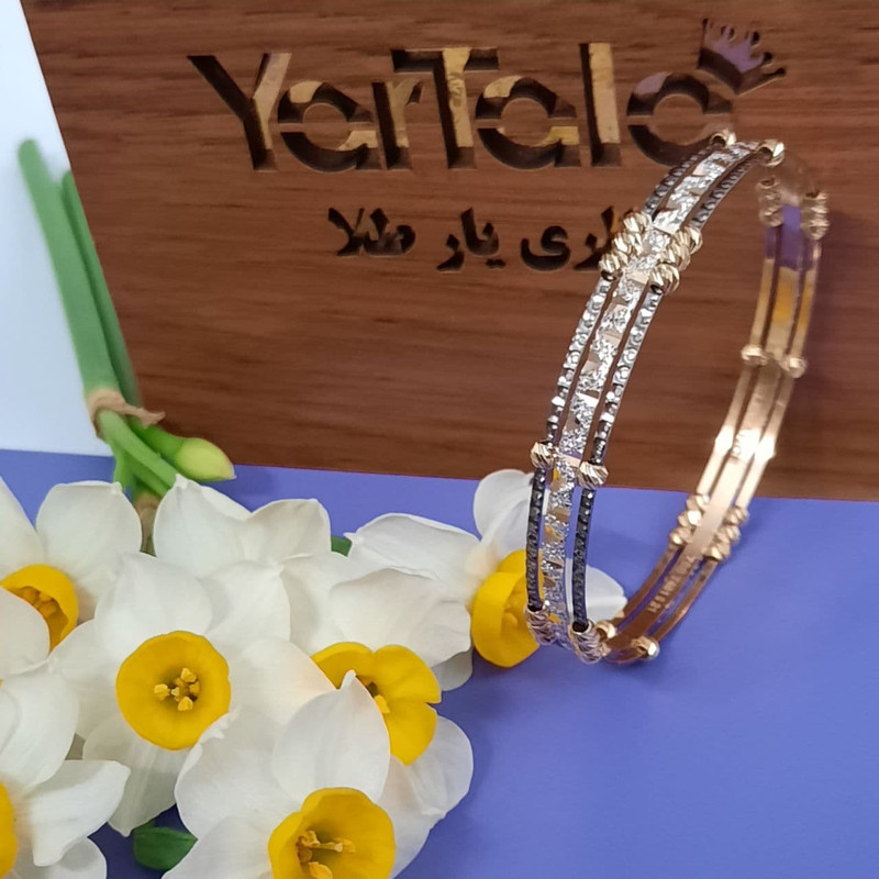 النگو طلا 18 عیار زنانه گالری یارطلا کد AL45-W-1 النگو طلا 18 عیار زنانه گالری یارطلا کد AL45-W-1