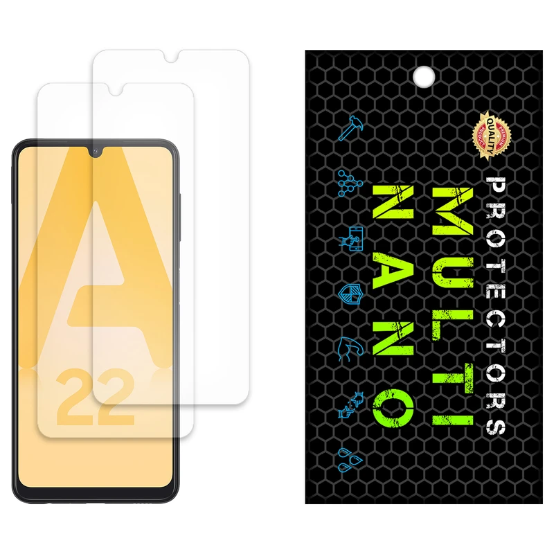 محافظ صفحه نمایش مات مولتی نانو مدل X-S2M مناسب برای گوشی موبایل سامسونگ Galaxy A22 بسته دو عددی