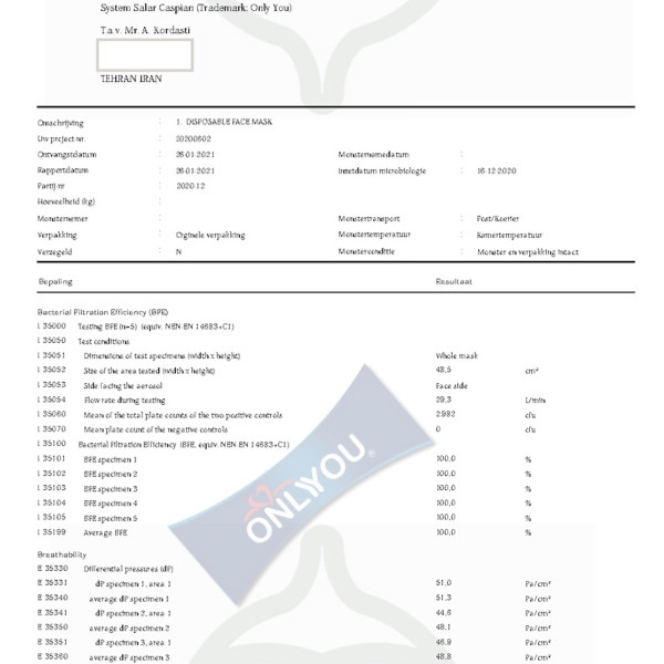 ماسک تنفسی اونلی یو مدل سه لایه THblu 504 بسته 50 عددی ماسک تنفسی اونلی یو مدل سه لایه THblu 504 بسته 50 عددی