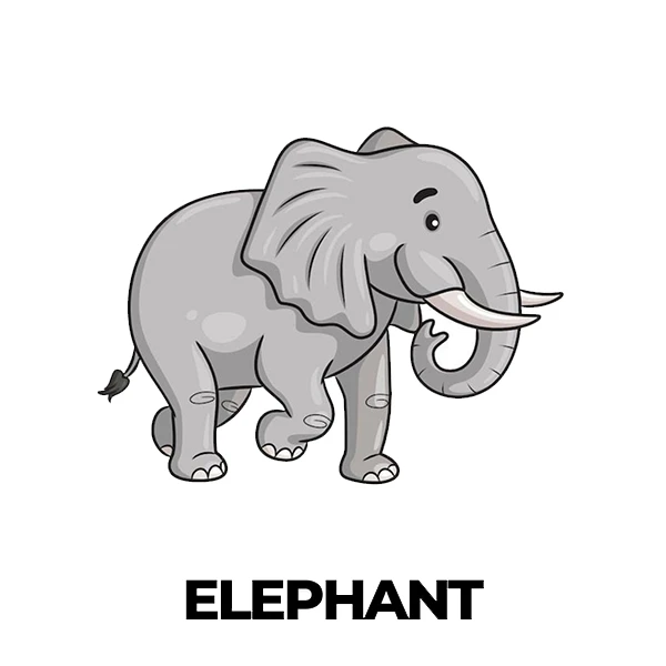 استیکر پارچه و لباس پاد آفرین طرح فیل کد 1567