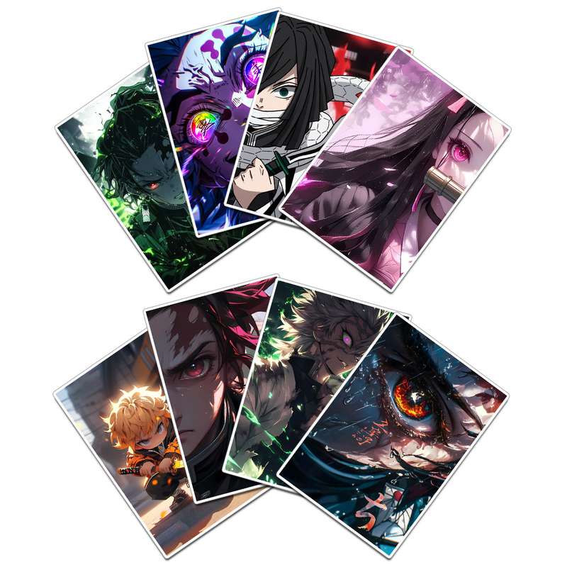 استیکر و برچسب گوفی مدل تانجیرو نزوکو انیمه شیطان کش Demon Slayer Anime کد T05 مجموعه 8 عددی