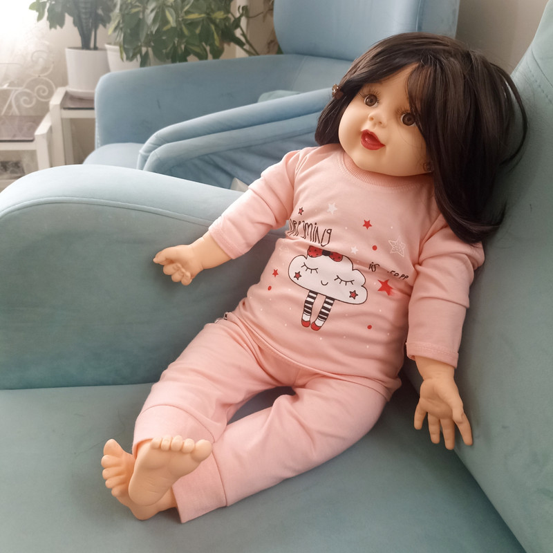 عروسک مدل نیمه سیلیکونی ارتفاع 60 سانتی‌متر
