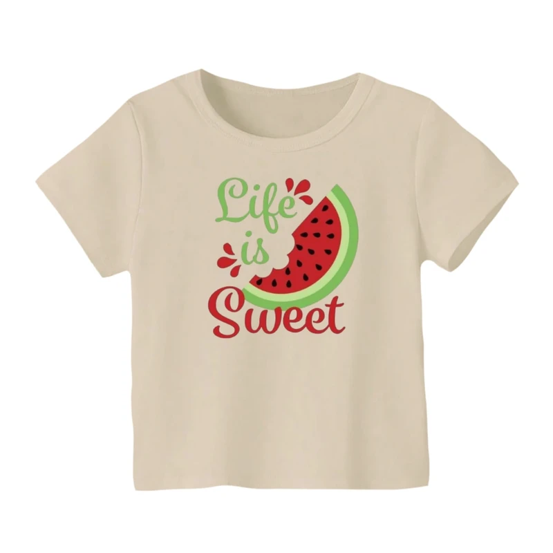 تی شرت آستین کوتاه بچگانه مدل هندوانه یلدایی کد 33