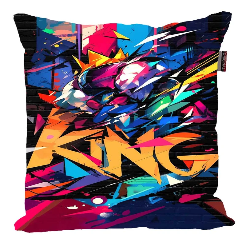 کوسن پاد آفرین مدل فانتزی طرح گرافیتی king کینگ کد p1174