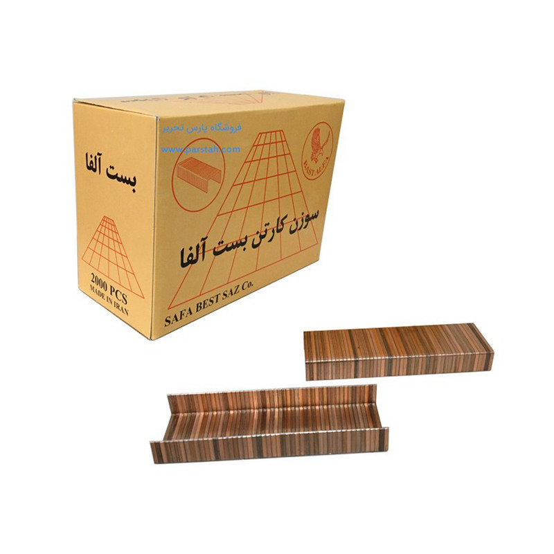 سوزن منگنه بست آلفا کد 330015 سایز 33/15 بسته 20000 عددی