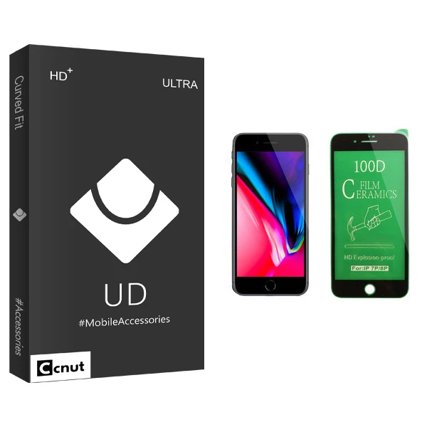 محافظ صفحه نمایش سرامیکی کوکونات مدل UD Black مناسب برای گوشی موبایل اپل iPhone 7 Plus