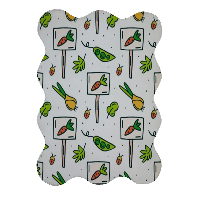 پادری مدل دالبر طرح سبزیجات کد 8072 سایز 80x110 سانتی متر