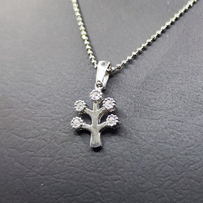 نیم ست نقره زنانه مدل سنگ برلیان اتمی کد 253