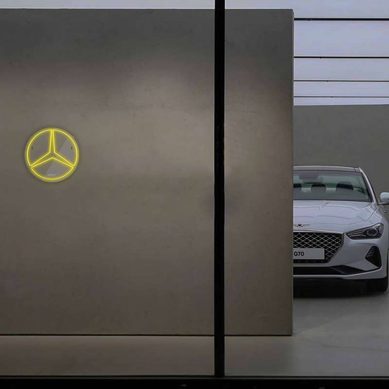 چراغ دیواری نئون دیزاین طرح Benz_YL