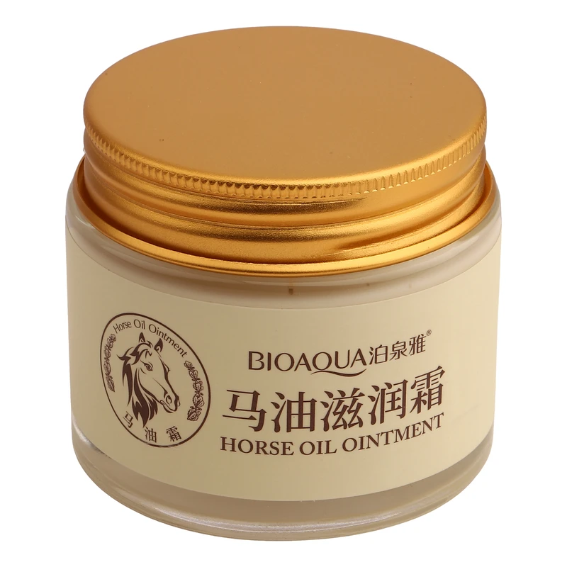 کرم مرطوب کننده صورت بی آکوا مدل Horse Oil مناسب برای انواع پوست وزن 70 گرم