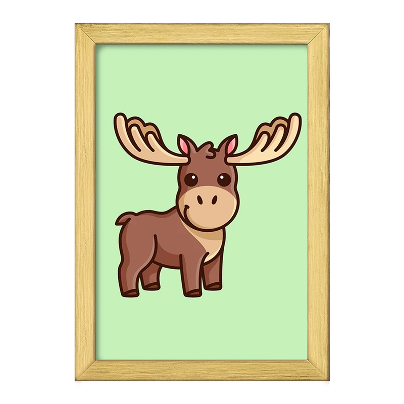 تابلو خندالو طرح حیوانات بامزه گوزن کد 28168