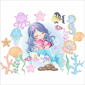 استیکر دیواری کودک راتیانا مدل پری دریایی کد 01