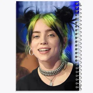 دفتر مشق 50 برگ خندالو مدل بیلی آیلیش Billie Eilish کد 19151