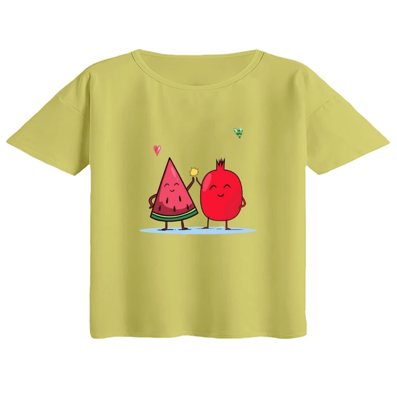 کراپ تی‌شرت آستین کوتاه زنانه مدل یلدا کد7