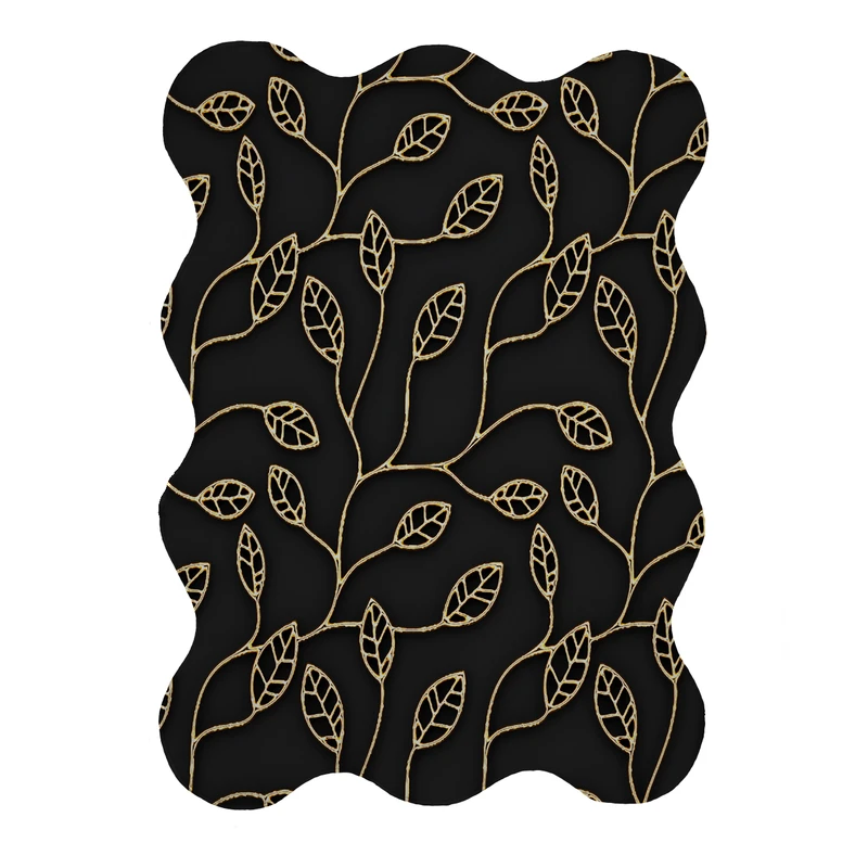 پادری مدل دالبر طرح برگ کد 8875 سایز 80x110 سانتی متر 