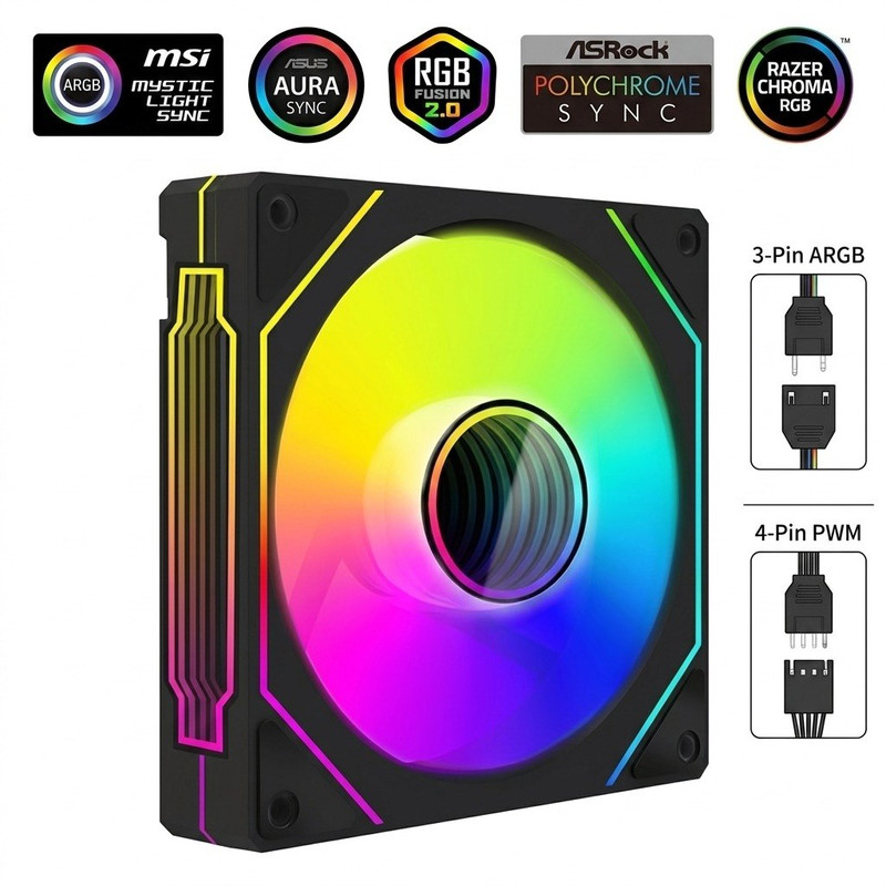 فن کیس نیترو مدل INFINITY-ARGB-PWM