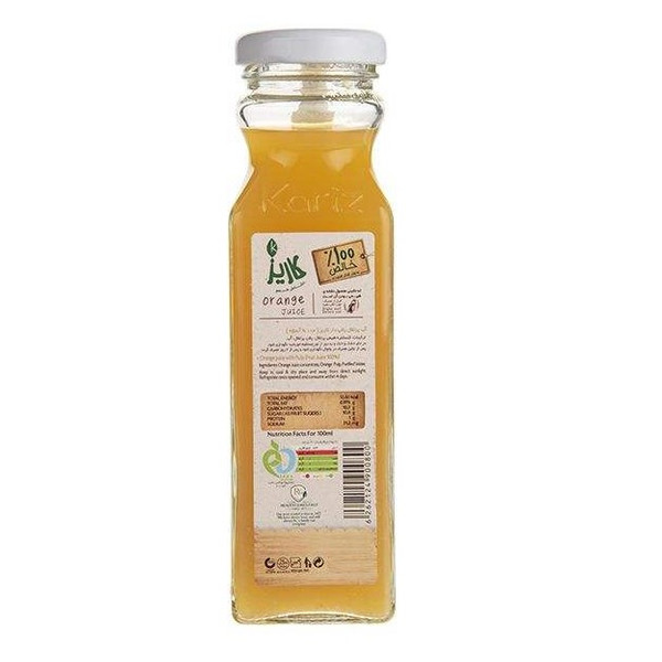 آبمیوه پرتقال پالپ دار کاریز - 100% طبیعی- 200 میلی لیتر