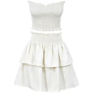 ست نیم‌تنه و دامن زنانه دل آویز مدل H427