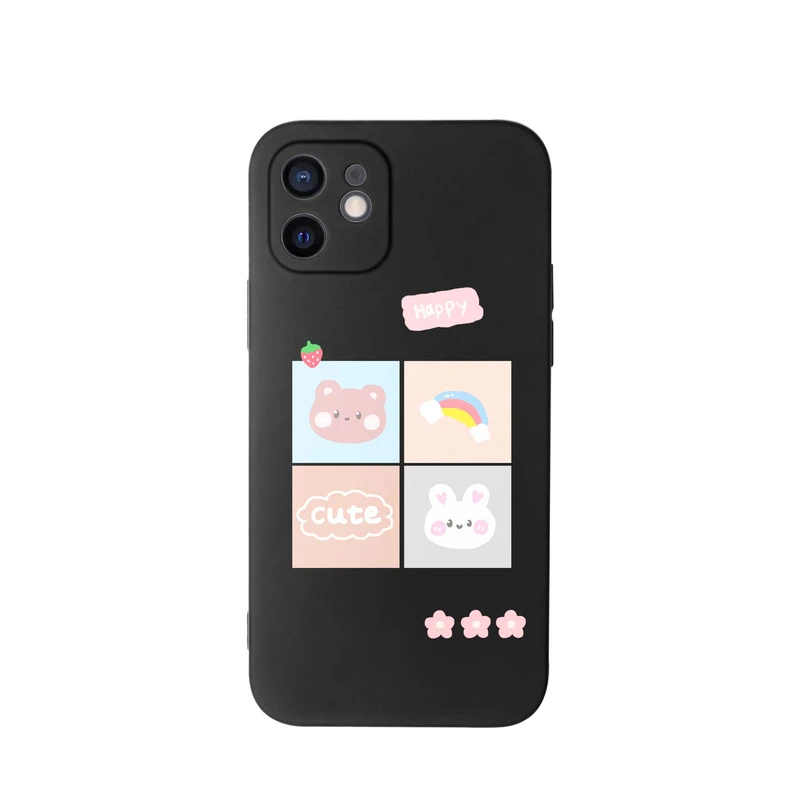 کاور قاب گارد طرح خرس و خرگوش کد t9953 مناسب برای گوشی موبایل اپل iphone 12 mini