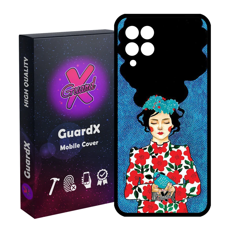کاور گارد ایکس طرح Girl مدل Glass10137 مناسب برای گوشی موبایل سامسونگ Galaxy A12