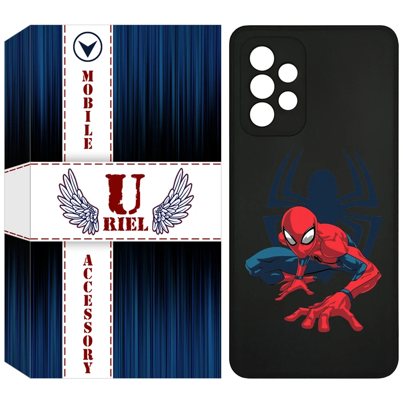 کاور یوریل قاب مدل KSH کد 75 طرح اسپایدرمن مناسب برای گوشی موبایل سامسونگ Galaxy A72