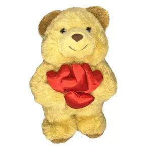عروسک طرح خرس قلب دار مدل Teddy Bear with Hearts کد SZ13/1179 ارتفاع 22 سانتی‌متر